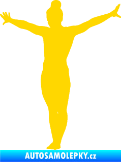 Samolepka Gymnastka 002 levá jasně žlutá