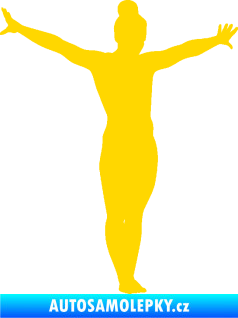 Samolepka Gymnastka 002 pravá jasně žlutá