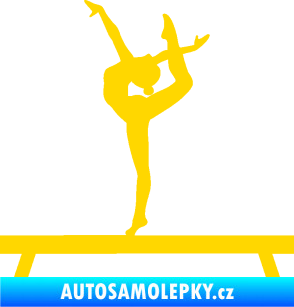 Samolepka Gymnastka 003 levá kladina jasně žlutá