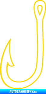 Samolepka Háček na ryby 002 levá jasně žlutá