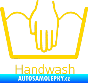 Samolepka Handwash ruční mytí jasně žlutá