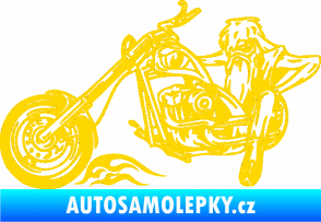 Samolepka Harley 001 levá jasně žlutá