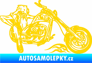 Samolepka Harley 001 pravá jasně žlutá