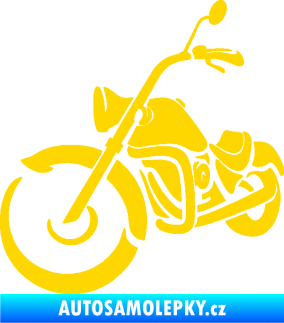 Samolepka Harley 002 levá motorka jasně žlutá