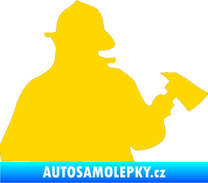 Samolepka Hasič 004 pravá jasně žlutá