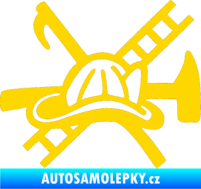 Samolepka Hasič 005 pravá jasně žlutá