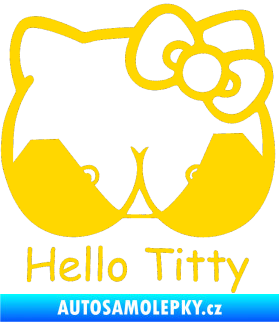 Samolepka Hello Titty jasně žlutá