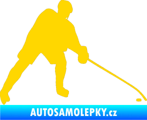 Samolepka Hokejista 002 pravá jasně žlutá