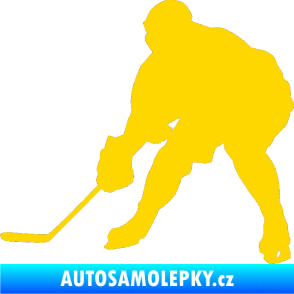 Samolepka Hokejista 016 levá jasně žlutá