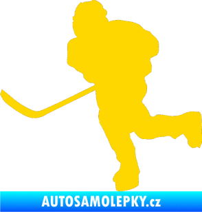 Samolepka Hokejista 017 levá jasně žlutá
