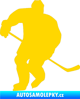 Samolepka Hokejista 020 levá jasně žlutá