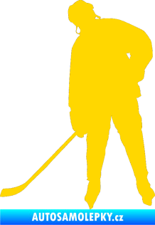Samolepka Hokejista 024 levá jasně žlutá