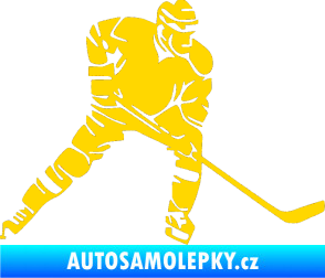 Samolepka Hokejista 026 pravá jasně žlutá