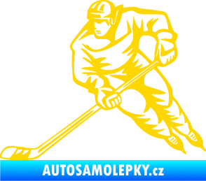 Samolepka Hokejista 030 levá jasně žlutá