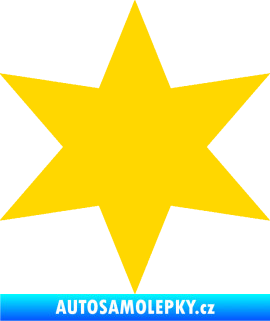 Samolepka Hvězda 002 jasně žlutá