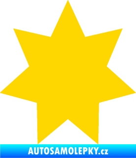 Samolepka Hvězda 003 jasně žlutá