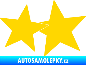 Samolepka Hvězdy 002 pravá spojené jasně žlutá