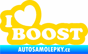 Samolepka I love boost 001 jasně žlutá