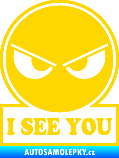 Samolepka I see you smajlík jasně žlutá