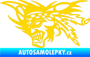 Samolepka Indián 001 levá jasně žlutá