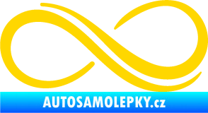 Samolepka Infinity 001 pravá symbol nekonečno jasně žlutá