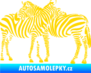 Samolepka Interiér 019 levá zebry jasně žlutá