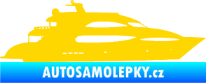 Samolepka Jachta 002 pravá jasně žlutá
