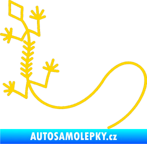 Samolepka Ještěrka 007 levá jasně žlutá