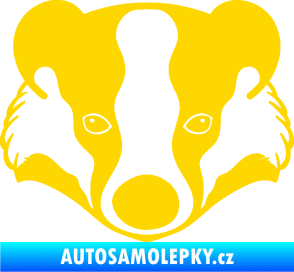 Samolepka Jezevec 001  jasně žlutá