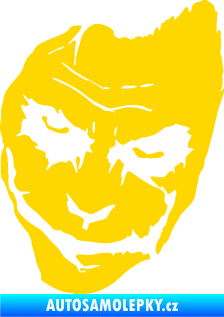 Samolepka Joker 002 levá tvář jasně žlutá