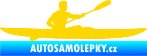 Samolepka Kajakář 003 pravá jasně žlutá