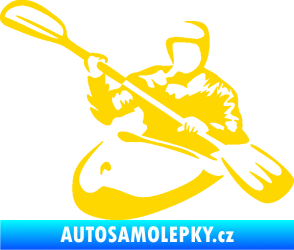 Samolepka Kajakář 004 levá jasně žlutá