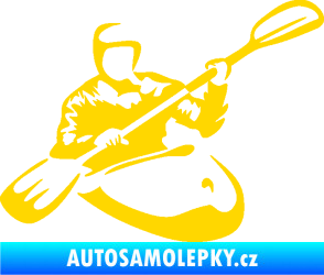 Samolepka Kajakář 004 pravá jasně žlutá