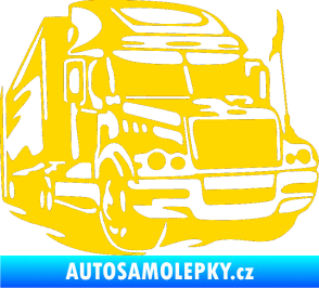 Samolepka Kamion 002 pravá nákladní auto jasně žlutá
