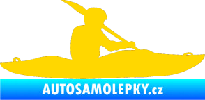 Samolepka Kanoista 003 pravá jasně žlutá