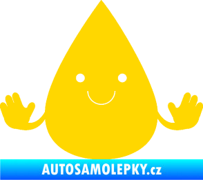 Samolepka Kapka 001 veselá jasně žlutá
