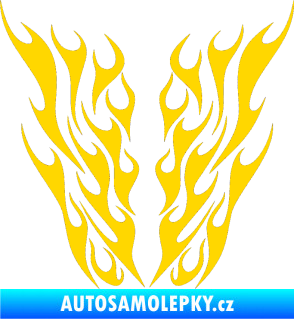 Samolepka Kapota 012 plameny jasně žlutá