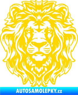 Samolepka Kapota 040 lví hlava jasně žlutá