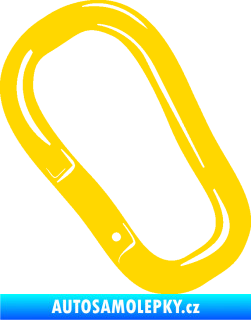 Samolepka Karabina 001 levá alpinismus jasně žlutá