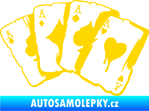 Samolepka Karty 004 jasně žlutá