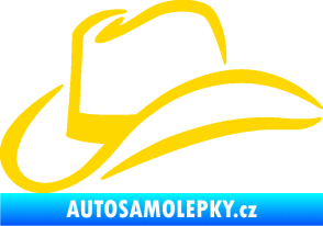 Samolepka Klobouk 002 levá jasně žlutá