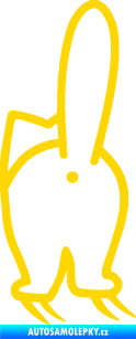 Samolepka Kočičí zadek 001 levá jasně žlutá
