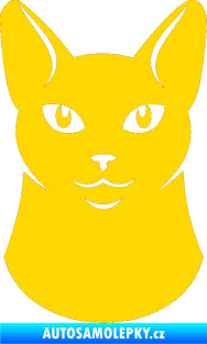 Samolepka Kočka 005 pravá jasně žlutá