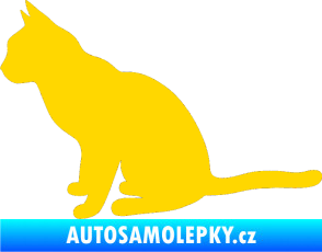Samolepka Kočka 008 levá jasně žlutá