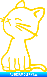 Samolepka Kočka 016 levá jasně žlutá