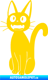 Samolepka Kočka 031 levá jasně žlutá