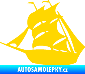 Samolepka Koráb 001 levá jasně žlutá