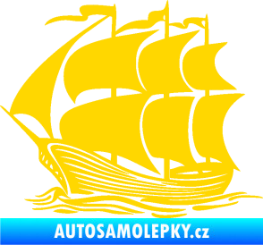 Samolepka Koráb 002 levá jasně žlutá