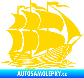 Samolepka Koráb 002 pravá jasně žlutá