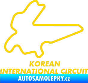 Samolepka Okruh Korean International Circuit jasně žlutá